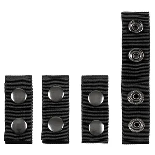 Gürtelhalter, Nylon, 4 Stk., schwarz, mit 2 Druckknöpfen