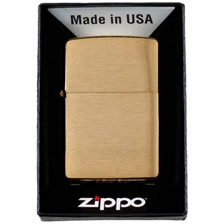 Feuerzeug, Zippo, "Brushed Brass", unbefüllt