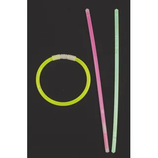 Leuchtstab, Halsband, dünn, div. Farben, 65 Stk./Rolle