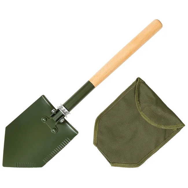 Klappspaten, Holzstiel, "Deluxe", 2-teilig