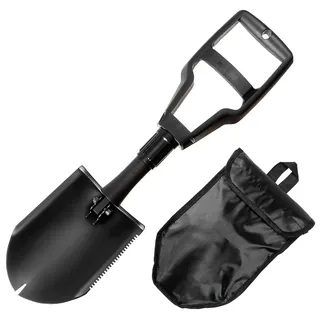US Klappspaten, Plastikgriff, 3-teilig, schwarz