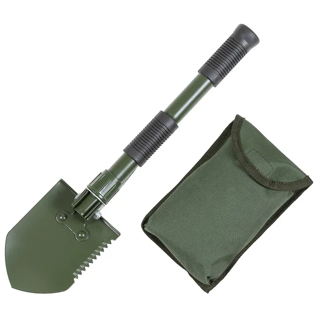 Mini Klappspatenset, 3 in 1, oliv