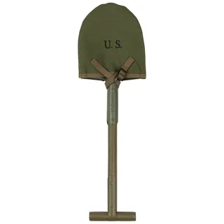 US T-Spaten, M10, oliv, mit Canvashülle