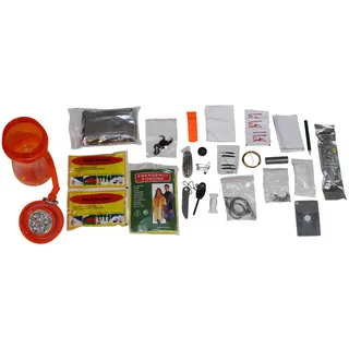 Überlebensset, "Extreme", 34-teilig, orange-transparent
