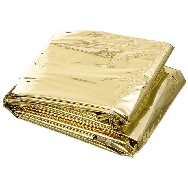 Rettungsdecke, silber- und, goldfarben beschichtet