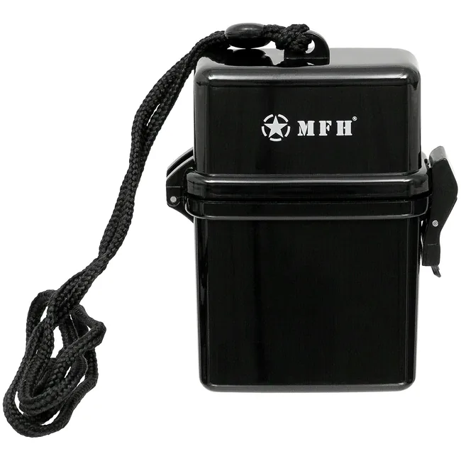 Box, Kunststoff, wasserdicht, Nackenband, schwarz