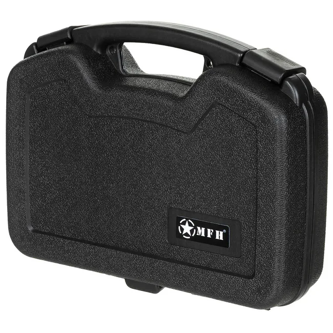 Pistolen-Koffer, Kunststoff, groß, abschließbar, schwarz