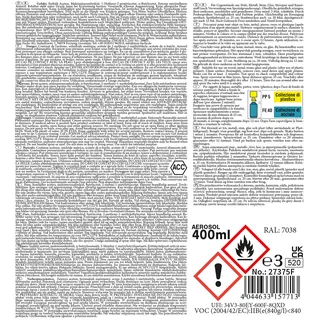 Army Farbspray, GRAU, matt, 400 ml
