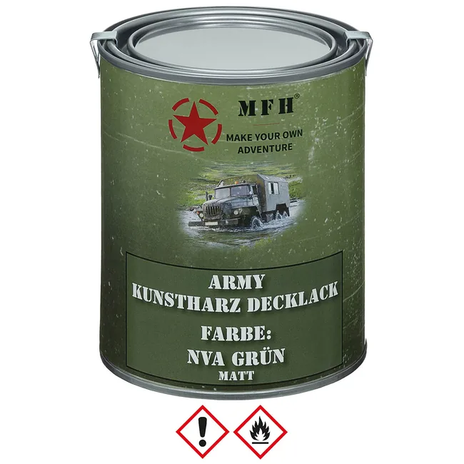 Army Lack, NVA GRÜN, matt, Dose, 1 l