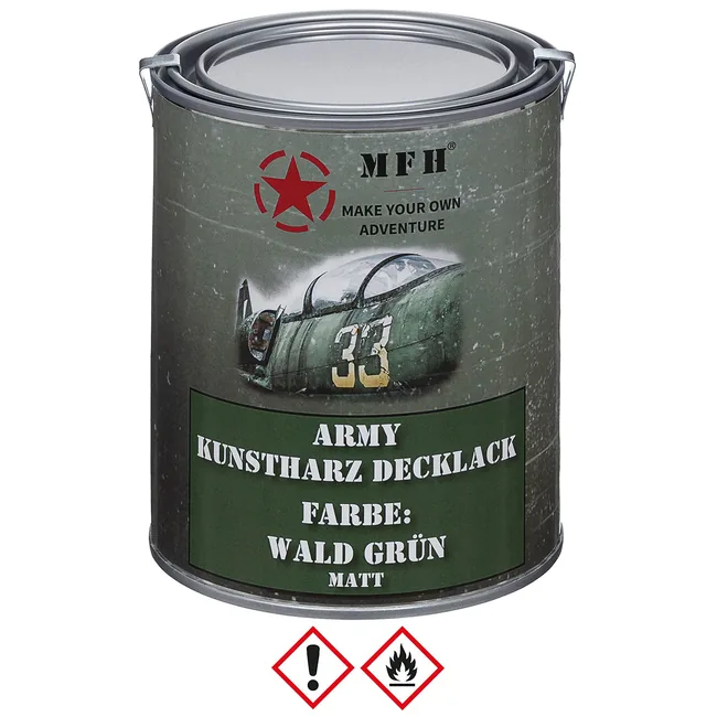 Army Lack, WALD GRÜN, matt, Dose, 1 l