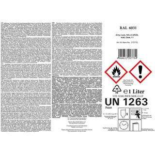 Army Lack, WALD GRÜN, matt, Dose, 1 l
