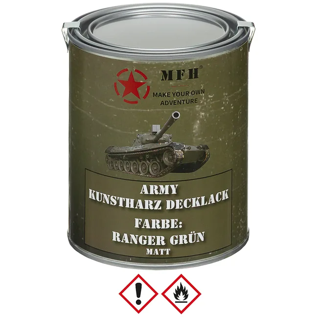 Army Lack, RANGER GRÜN, matt, Dose, 1 l