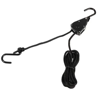 Spannseil, 4 mm, 2 Meter, mit Ratschensicherung, schwarz
