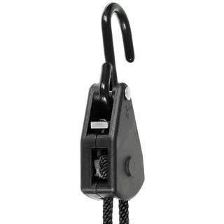Spannseil, 4 mm, 2 Meter, mit Ratschensicherung, schwarz