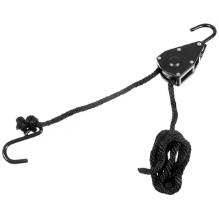 Spannseil, 9 mm, 2 Meter, mit Ratschensicherung, schwarz