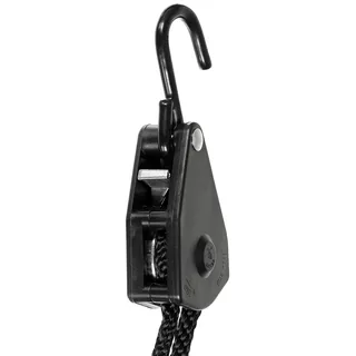 Spannseil, 9 mm, 2 Meter, mit Ratschensicherung, schwarz