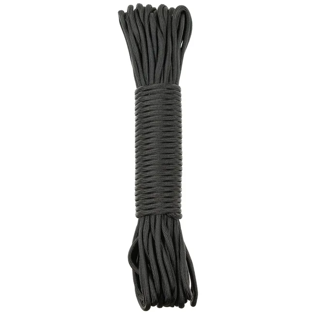 Fallschirmleine, schwarz, 100 FT, Nylon
