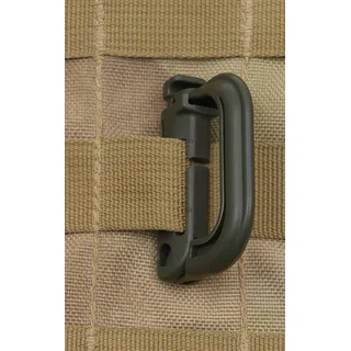 Karabiner, Plastik, "MOLLE", oliv, 2er Pack