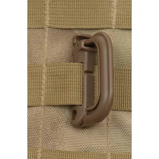 Karabiner, Plastik, "MOLLE", coyote tan, 2er Pack