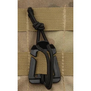 Clip mit Gummiband, "MOLLE", schwarz, 2er Pack