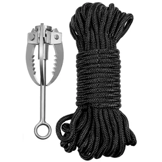 Wurfanker, Metall, klappbar, mit Seil
