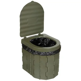 Campingtoilette, faltbar, oliv