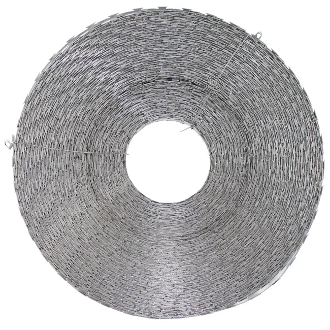 Band-Stacheldraht, Metall, verzinkt, 120 m, Durchm. 30 cm
