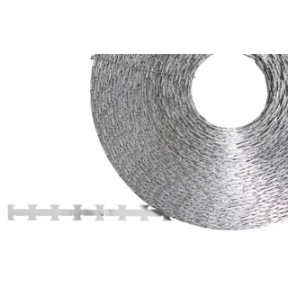 Band-Stacheldraht, Metall, verzinkt, 120 m, Durchm. 30 cm