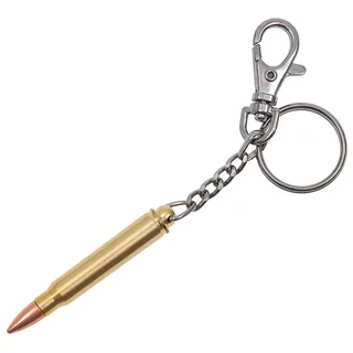 Patronen-Schlüsselanhänger, mit Karabiner, Metall