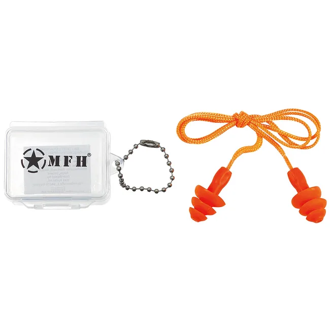 Gehörschutzstöpsel, orange, mit Transportbox