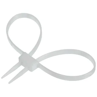 Kunststoffhandschellen, 10 St./Pack, 70 x 1,2 cm, weiß