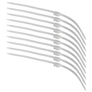 Kunststoffhandschellen, 10 St./Pack, 70 x 1,2 cm, weiß