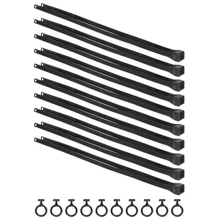 Kunststoffhandschellen, 10 St./P.,53,5 x 1,3cm,schwarz