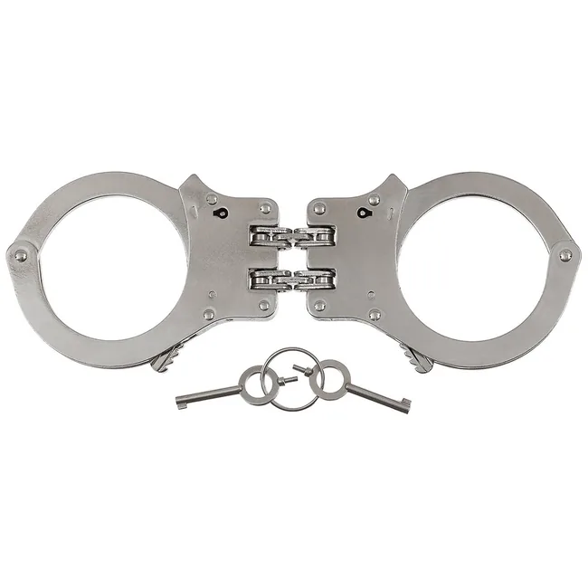 Handschellen, mit Doppelkette, stabile Ausführg., 2 Schlüssel