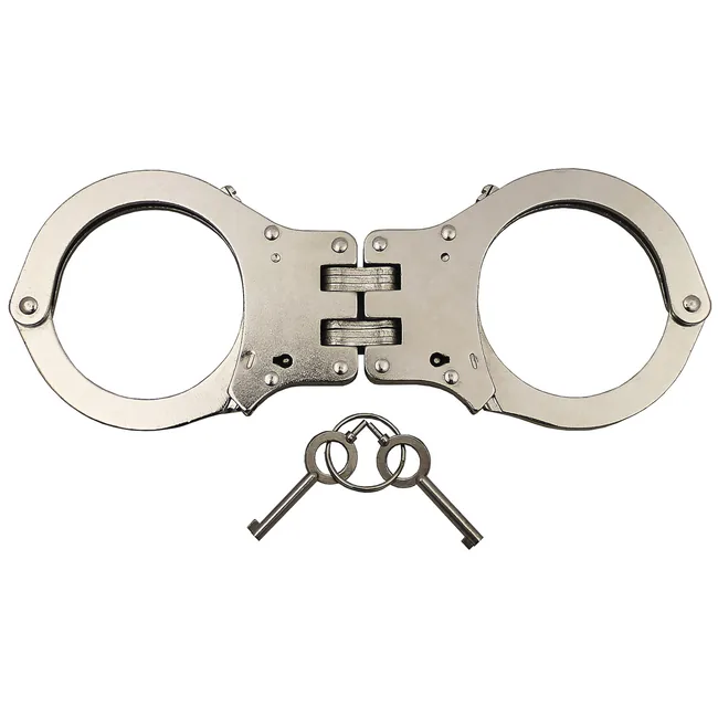 Handschellen, mit Gelenk, stabile Ausführg., 2 Schlüssel