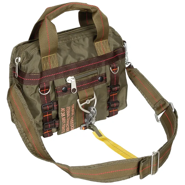 Handtasche, "PT", klein, Karabinerhaken, oliv