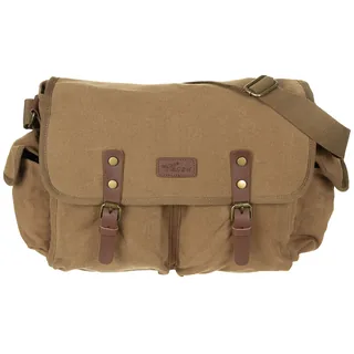 Handtasche, Canvas, "PT", braun