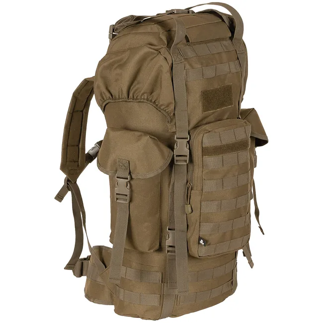 BW Kampfrucksack, "MOLLE", 65 l, Alu-Aussteifung, coyote