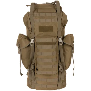 BW Kampfrucksack, "MOLLE", 65 l, Alu-Aussteifung, coyote