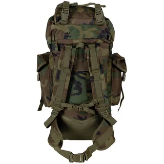 BW Kampfrucksack, "MOLLE", 65 l, Alu-Ausst., woodland