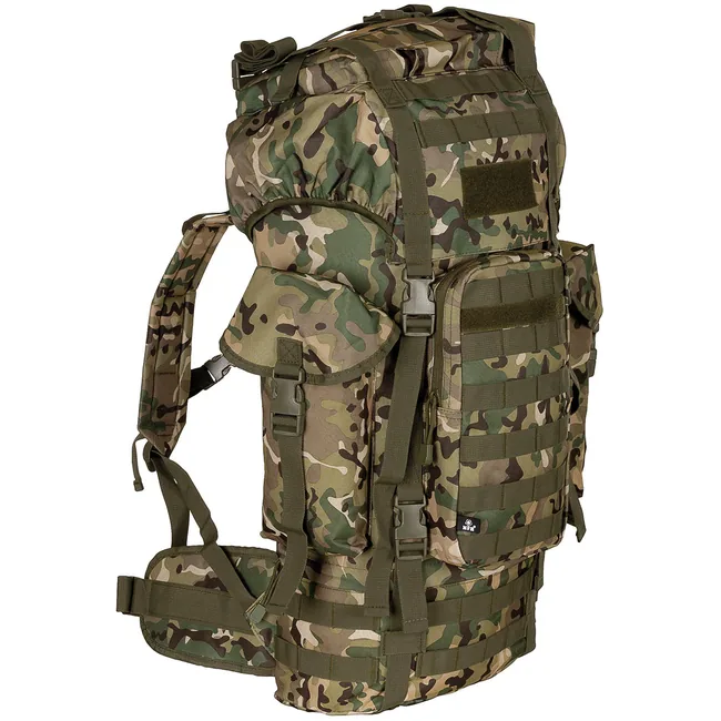 BW Kampfrucksack, "MOLLE", 65 l, Alu-Ausst., op.-camo