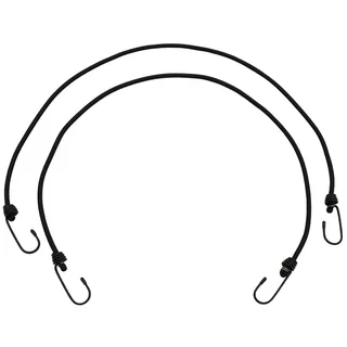 Expander, 75 cm, mit Haken, 6 mm, schwarz, 2er Pack