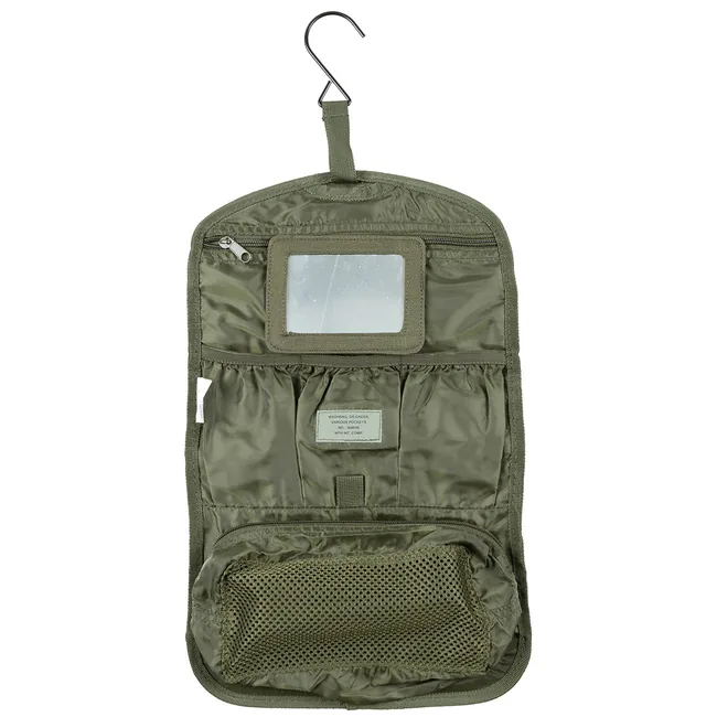 Brit. Waschzeugtasche, rollbar, oliv