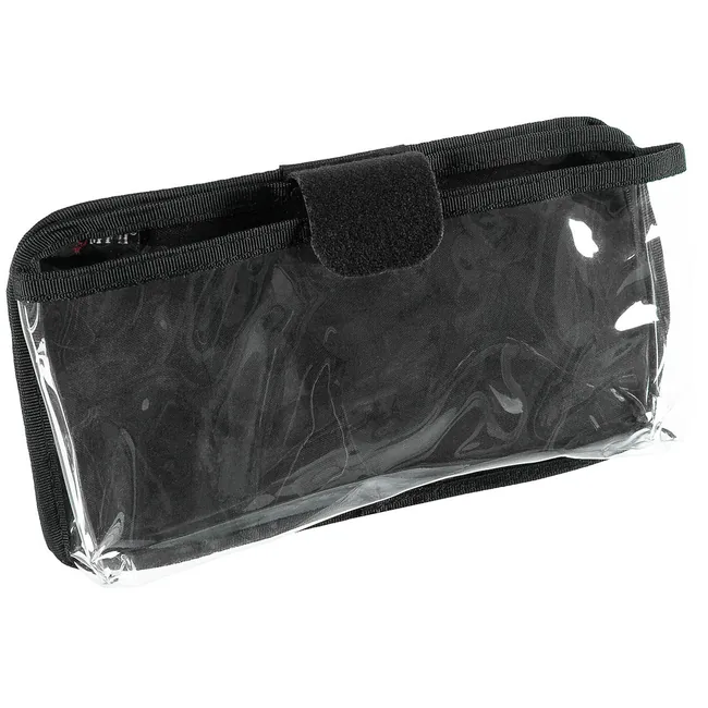 Karten-/Tablet-Tasche, klappbar, schwarz