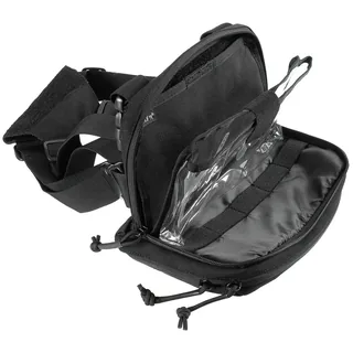 Karten-/Tablet-Tasche, klappbar, schwarz
