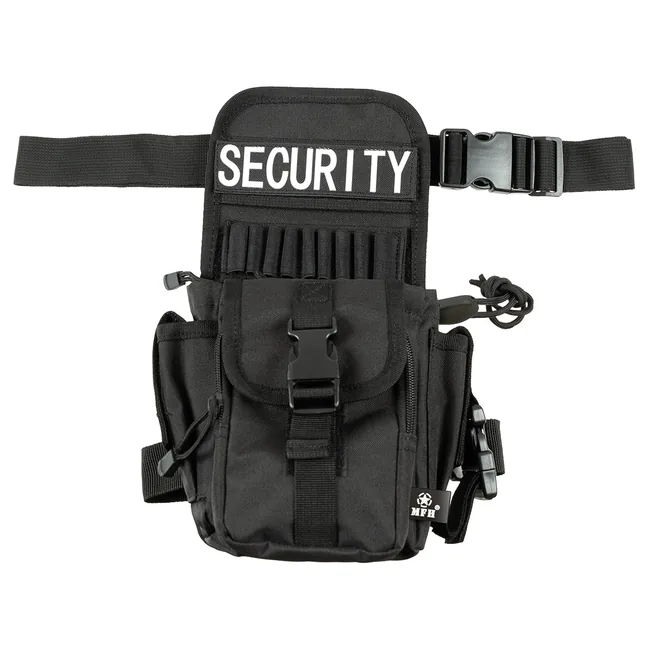 Hüft- und Oberschenkeltasche, "Security", schwarz