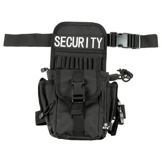 Hüft- und Oberschenkeltasche, "Security", schwarz