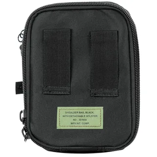 Gürtel-Umhängetasche, schwarz, mit abnehmbarem Holster