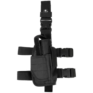 Pistolenbeinholster, schwarz, verstellbar, rechts