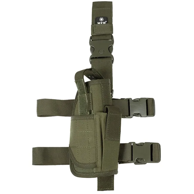 Pistolenbeinholster, oliv, verstellbar, rechts
